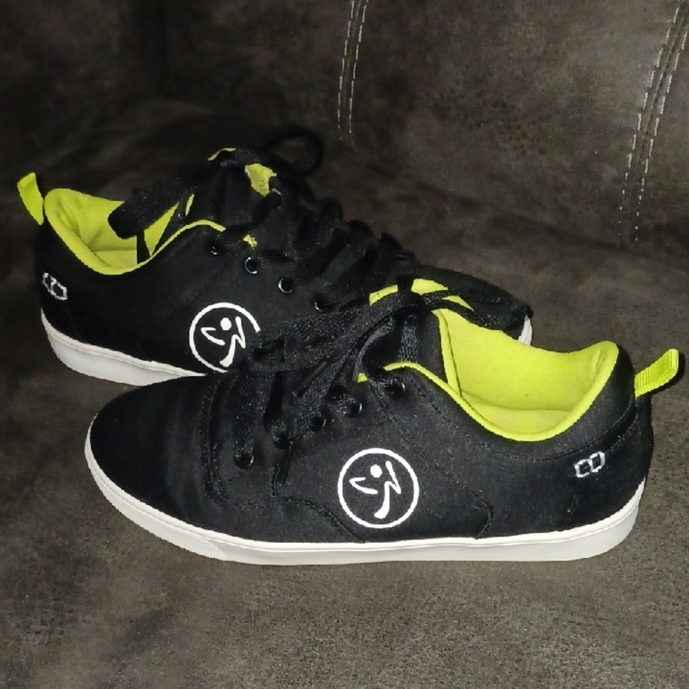 Black and Lime Green Zumba Sneakers